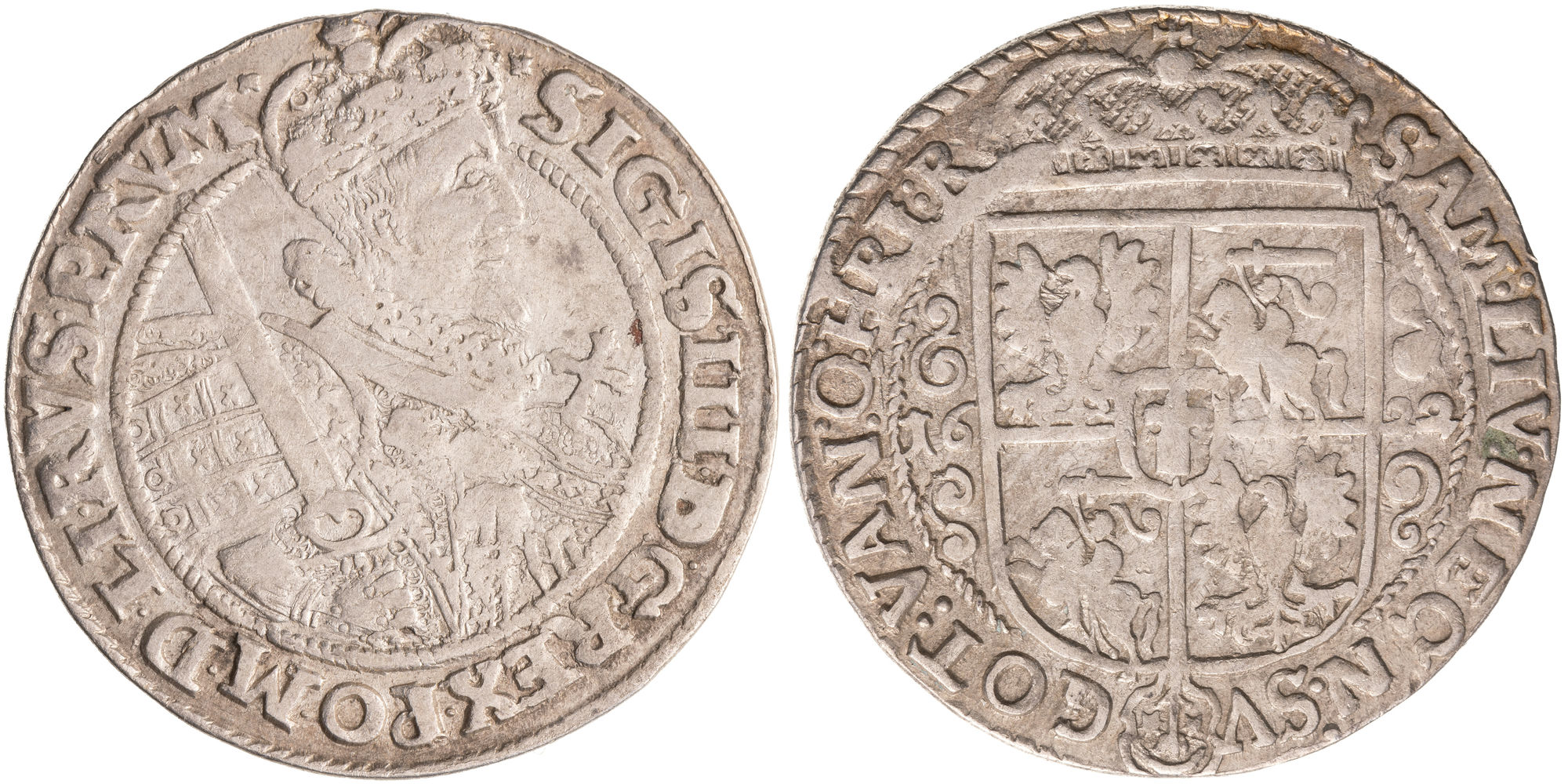 Poland, Sigismund III, Ort, 1622, VF