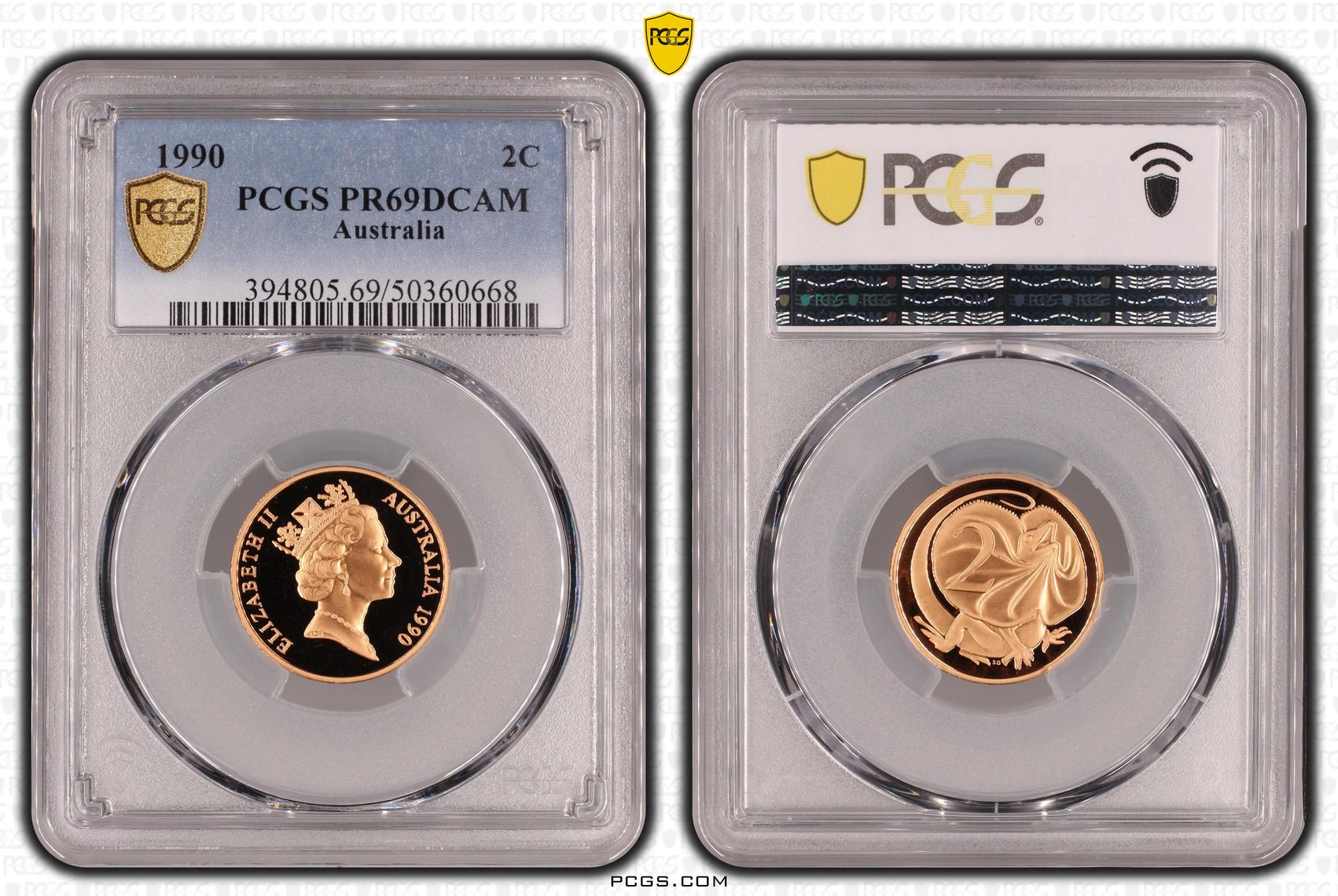 Two Cent, 1990, Pcgs Pr69dcam