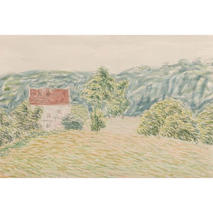 Władysław Brzosko | Dom z czerwonym dachem, 1948 r.