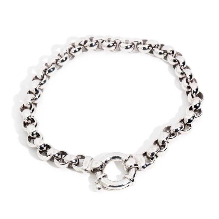 Belcher Link 9 Cart Gold Bracelet