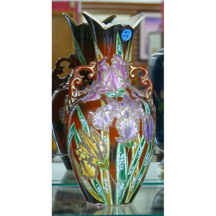 Old Japanese Satsuma Vase 12''