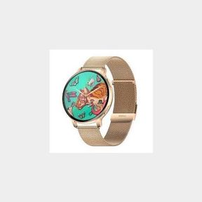 Smart Watch for ladies health monitoring steel silicon straps Gold-Bar 9902179965276- 51745/26122