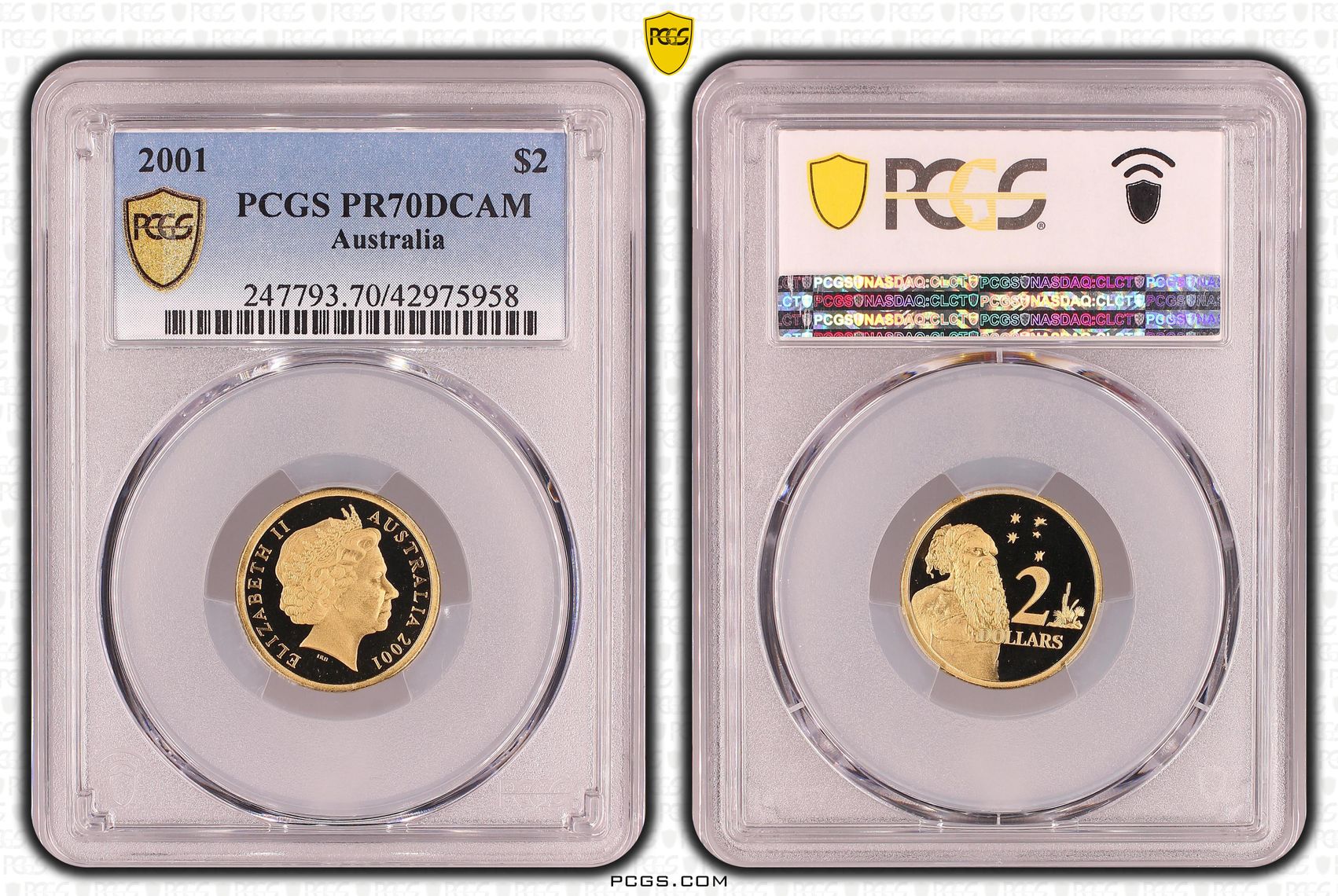 Elizabeth II, Two Dollar, PR70DCAM , 2001 PCGS POP - 11/0