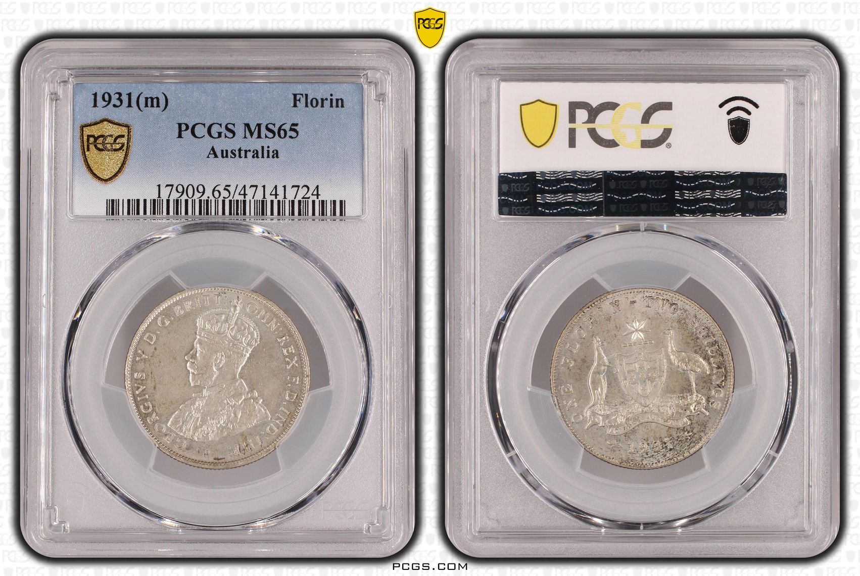 Florin, 1931(m), PCGS MS 65