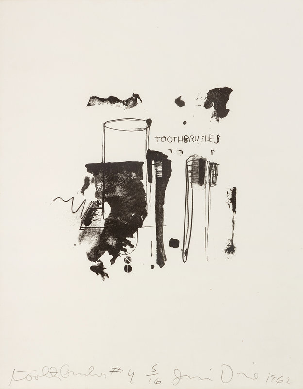 Jim Dine
(American, b. 1935)
Toothbrushes #4, 1962