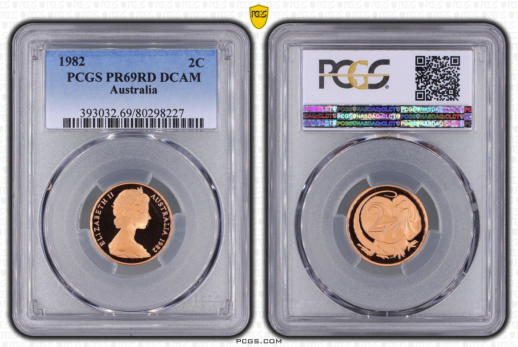 Elizabeth II, , Two Cent, 1982, PCGS PR69DCAM