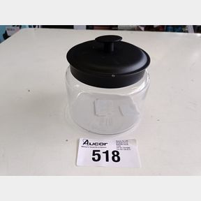 ANCHOR HOCKING - MONTANA GLASS CANISTER JAR WITH METAL BLACK LID 1.4 LITRE