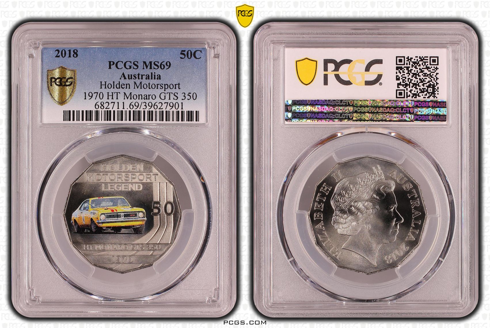 372 · Holden Motorsport  1970 HT Monaro GTS 350, Fifty Cent, 2018, PCGS MS69