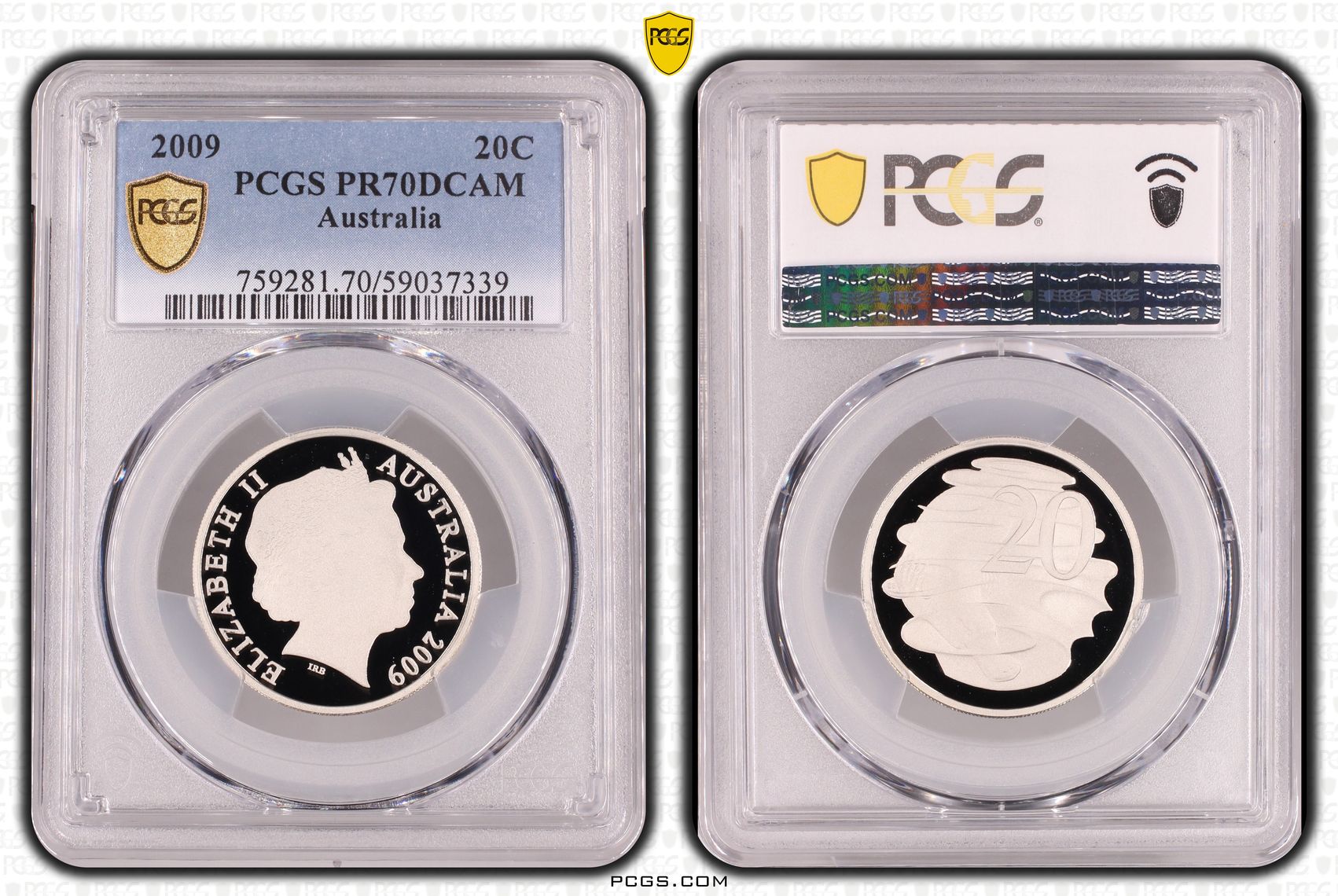 Twenty Cent, 2009, PCGS PR70DCAM