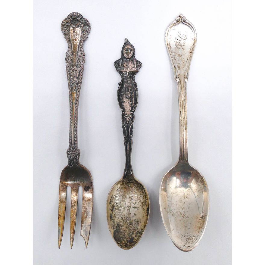 3pc Sterling Indian Spoon etc. - 77 Grams TW