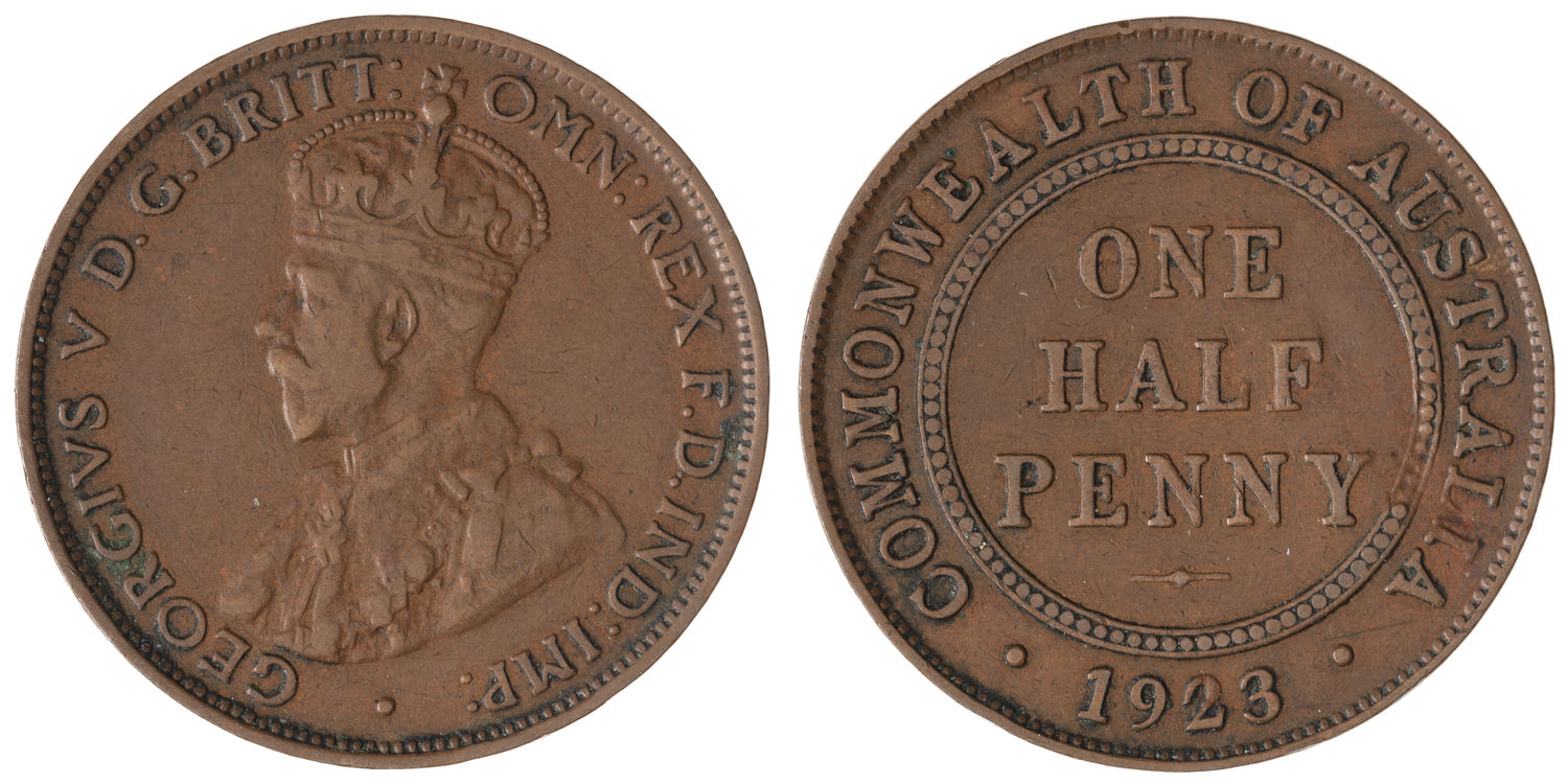 George V, Halfpenny, 1923, Fine