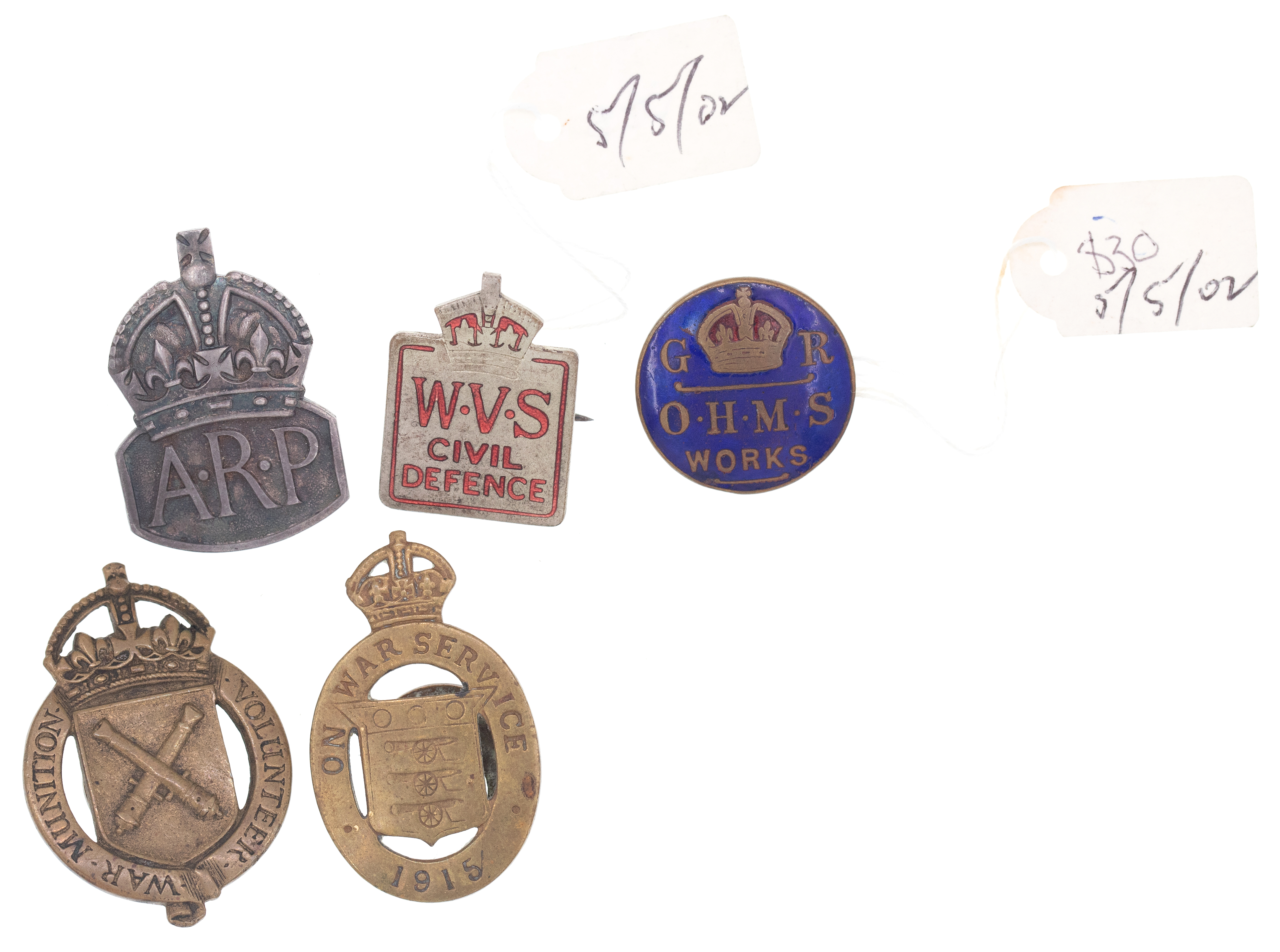 Great Britain, Home Service Badges, 1914 - 1945, VF - EF