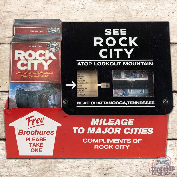 See Rock City Advertising Display Mileage Meter w/ Brochures
