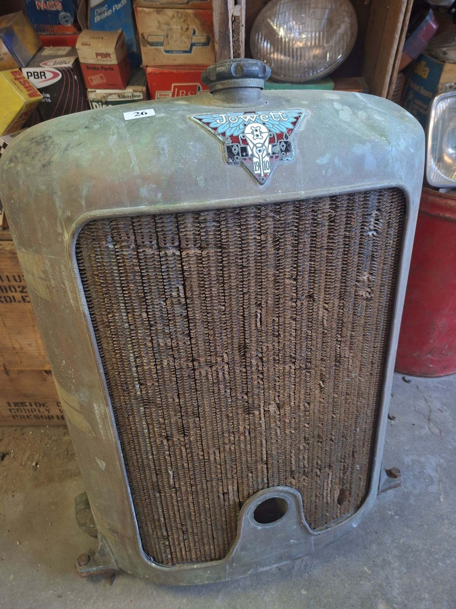 Vintage Jowett Car Radiator