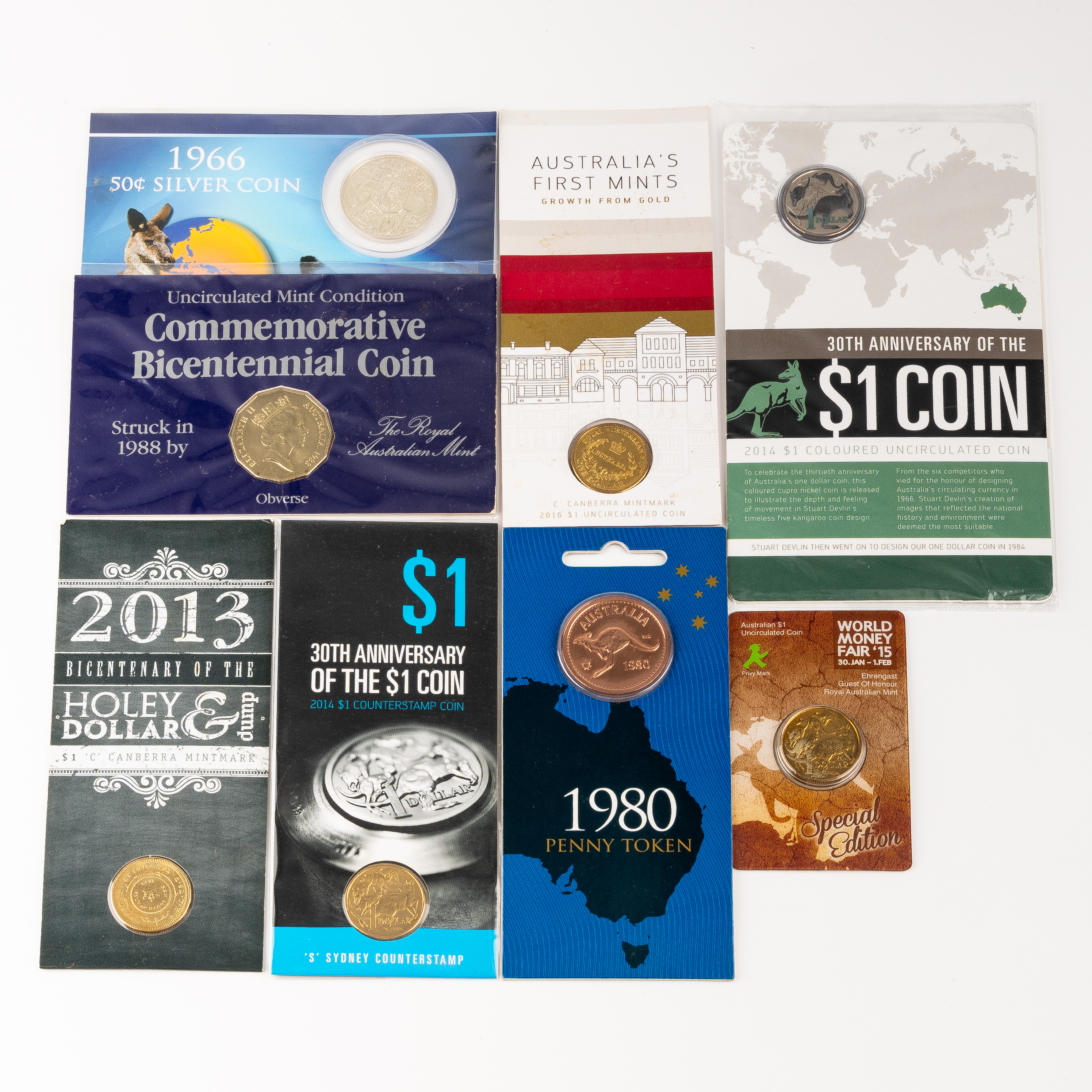 Elizabeth II, RAM - Various, Fifty Cents - One Dollar, 1966 - 2016, UNC