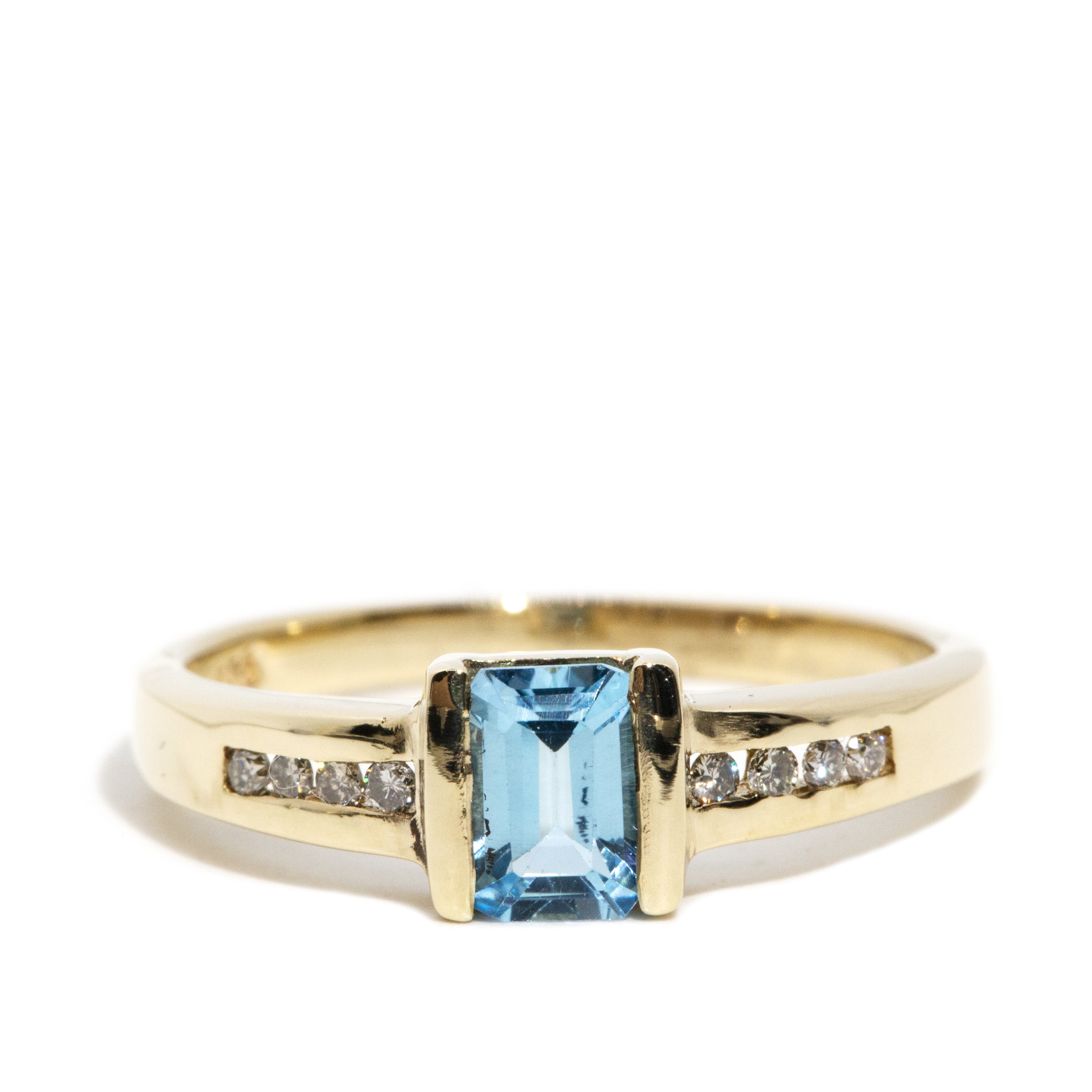 Topaz & Diamond 9ct Gold Ring,