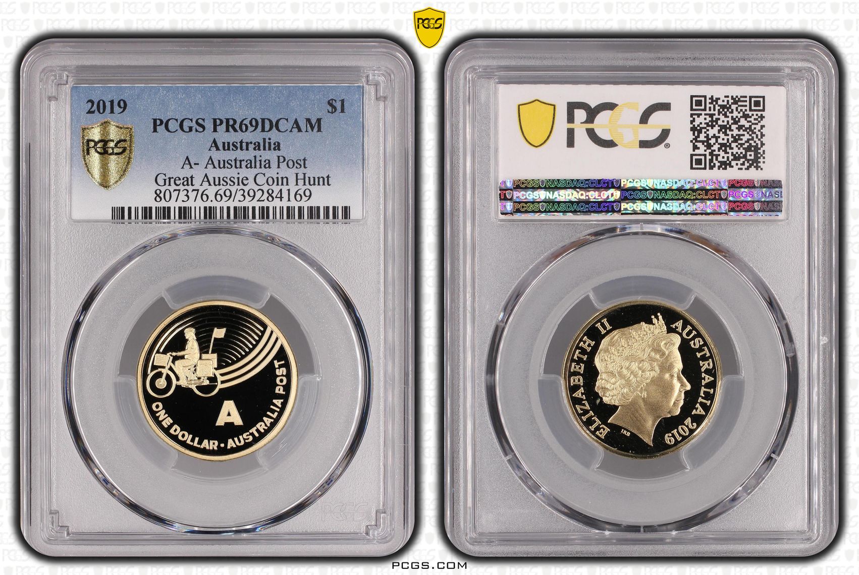 A- Australia Post Great Aussie Coin Hunt, One Dollar, 2019, PCGS PR69DCAM