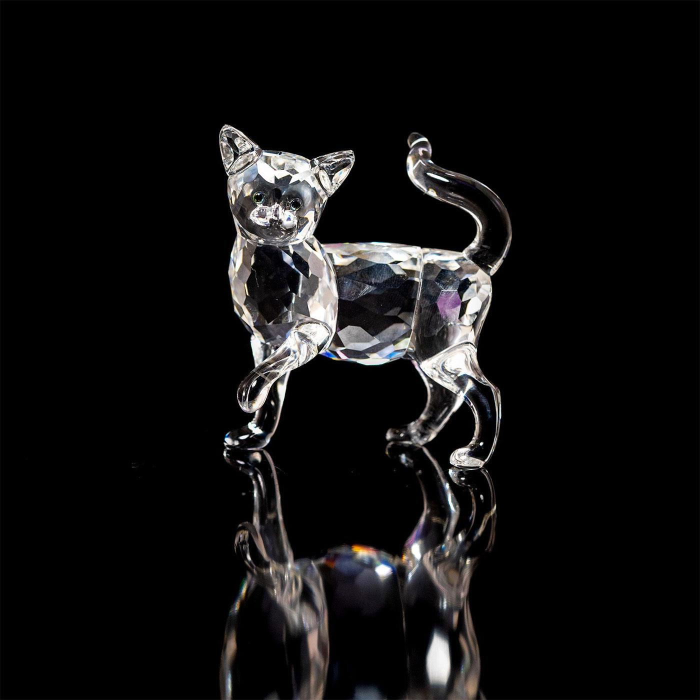 Swarovski Crystal Figurine, Mother Cat, Standing | Lion and Unicorn