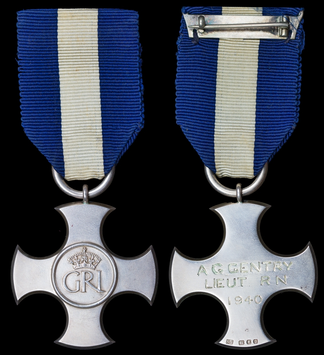 The 1940 D.S.C. attributed to Lieutenant A. G. Gentry, Royal Navy ...