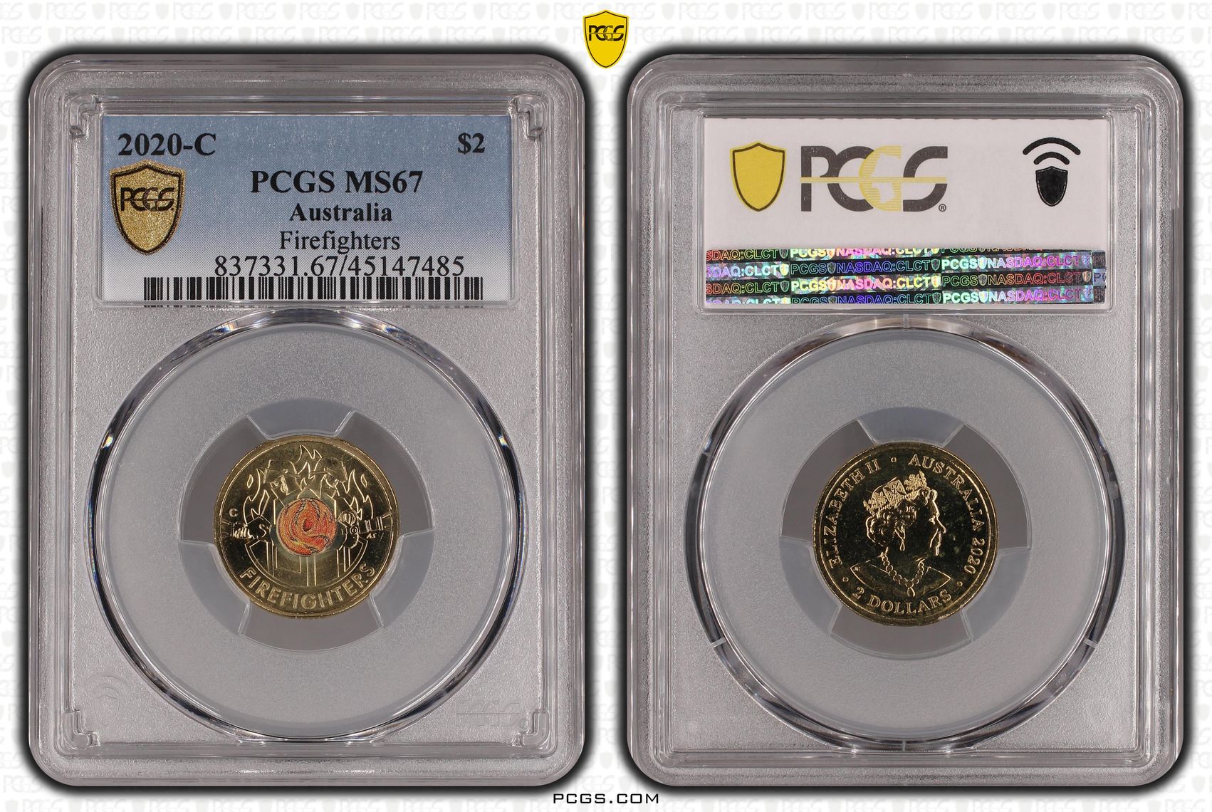 464 · Firefighters Colorized , Two Dollar, 2020-C, PCGS MS67