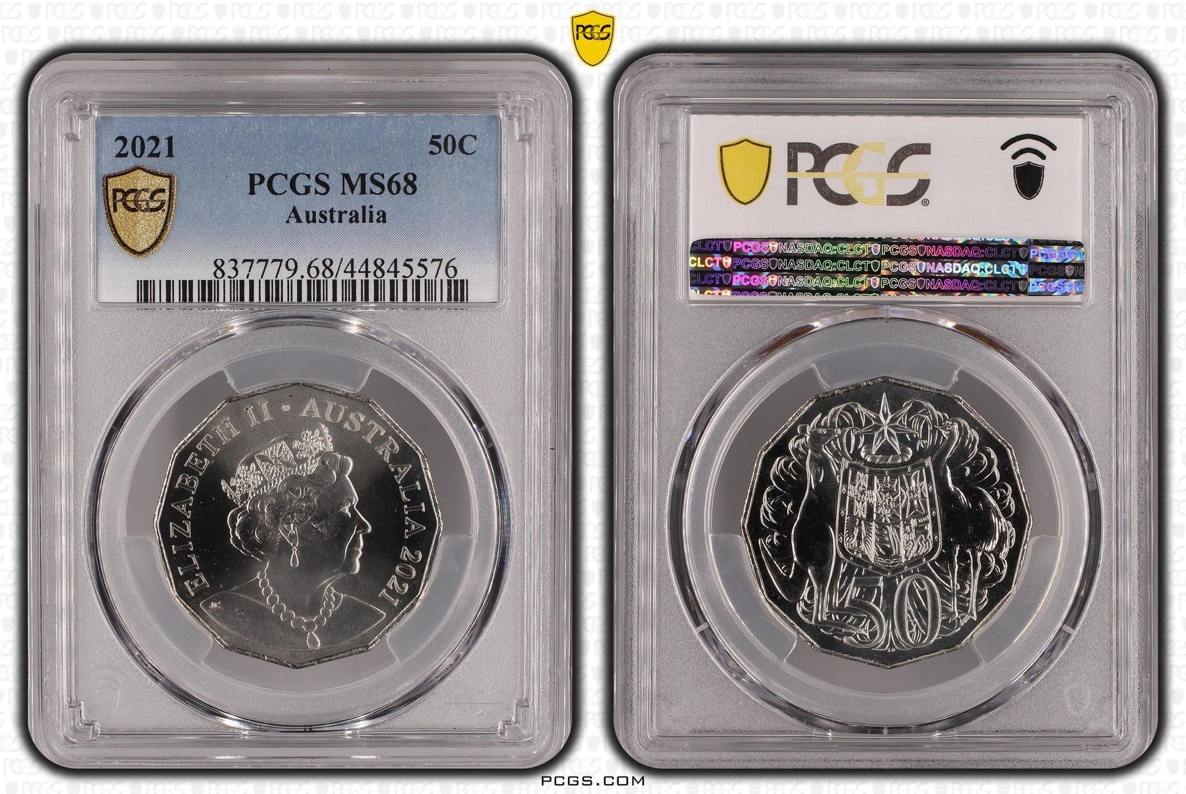 2021 Australia Fifty Cent, 50c PCGS - MS68 -576