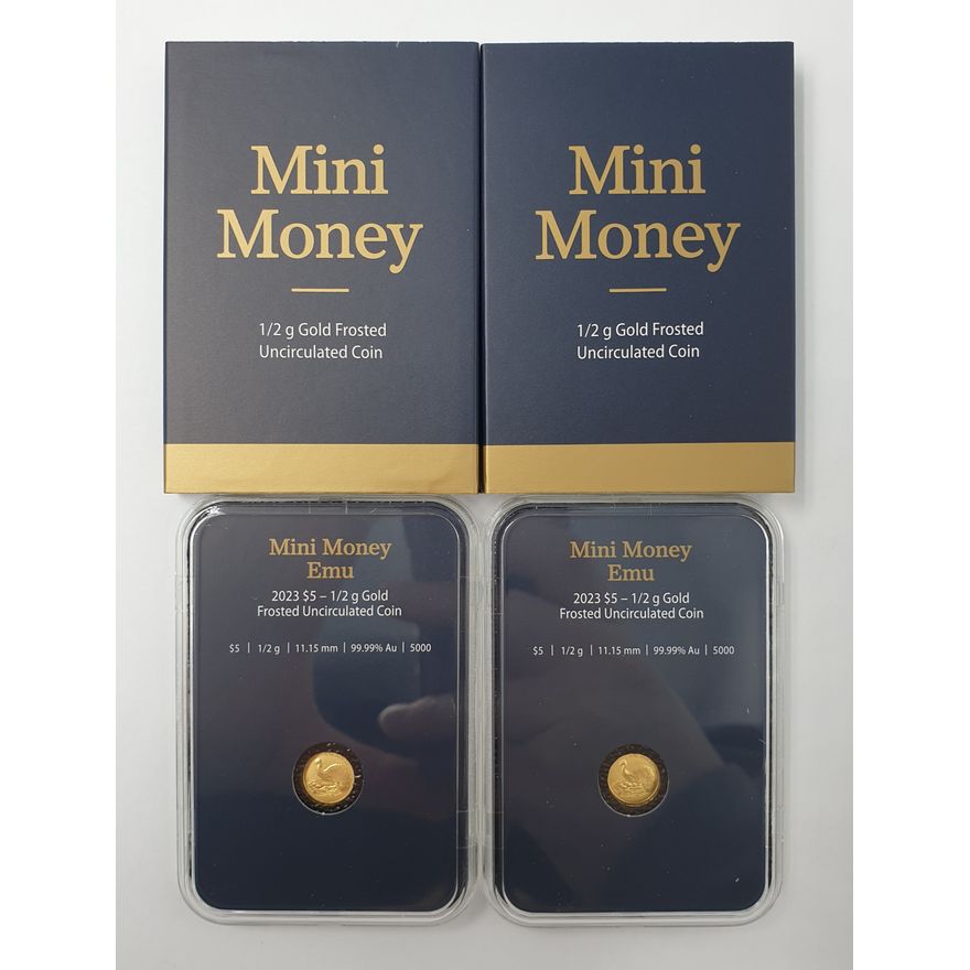 Emu Mini Gold Coins - 0.5g (x2)