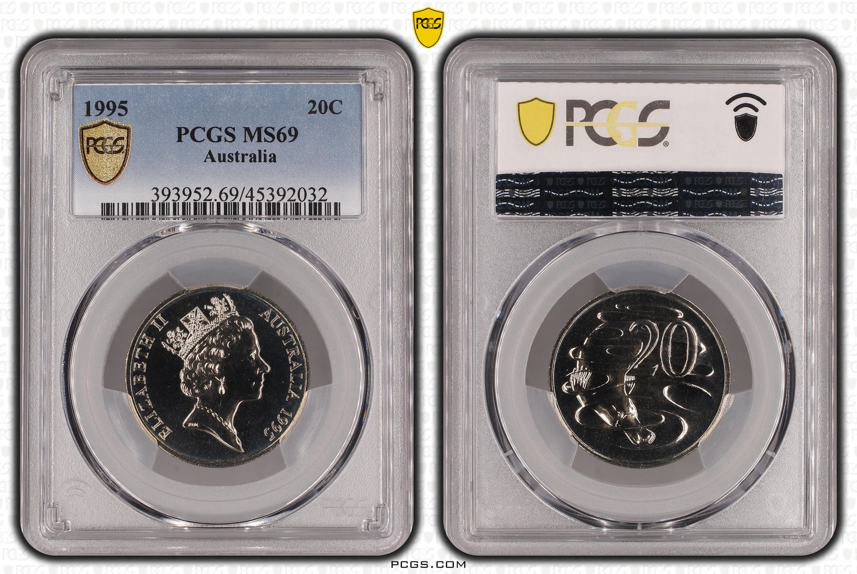 Twenty Cent, 1995, PCGS MS69