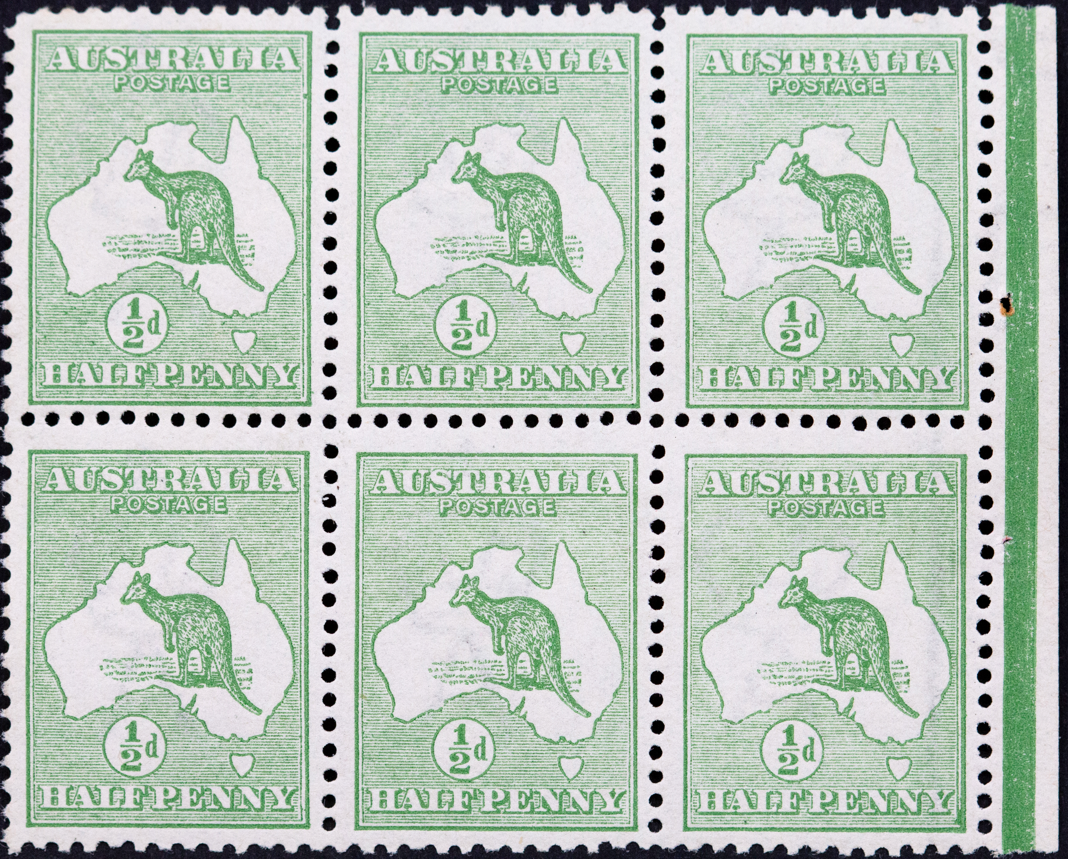 Halfpenny, Green, 1913, MNH