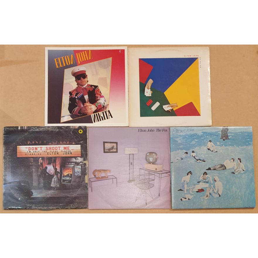 Elton John Vinyl Records (x5)