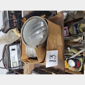 Pair of antique Military type anti aircraft headlights