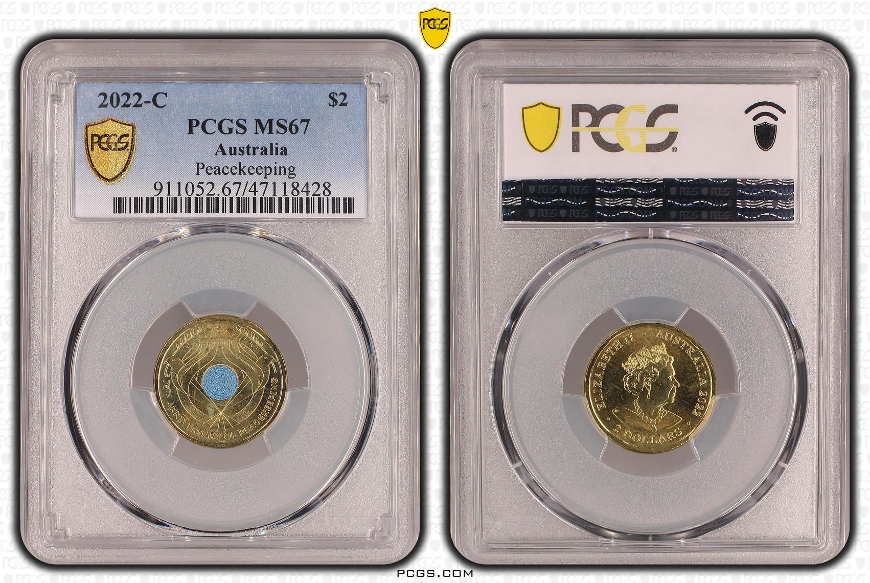Peacekeeping Colorized , Two Dollar, 2022-C, PCGS MS67
