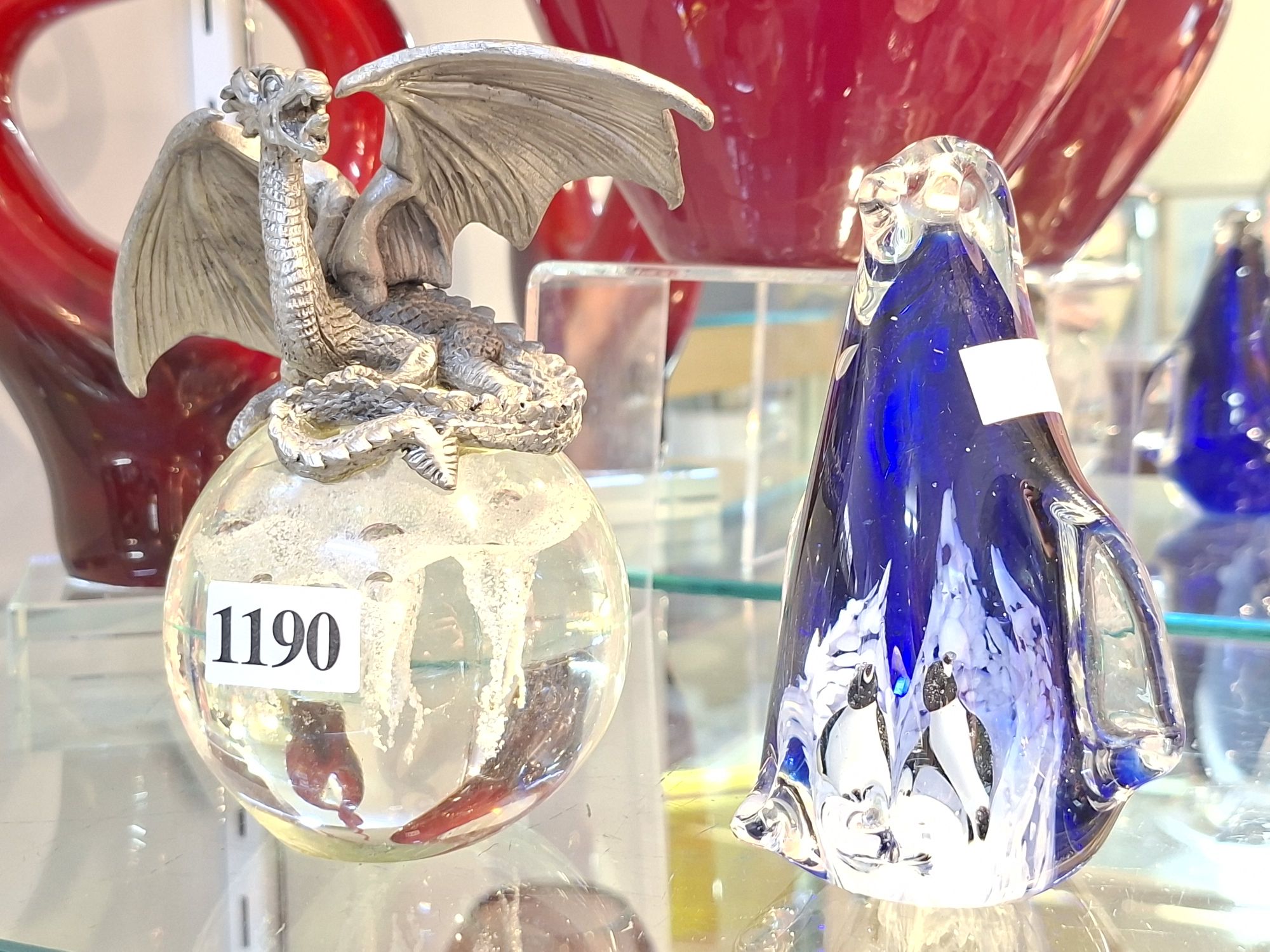 Two Glass Paperweights