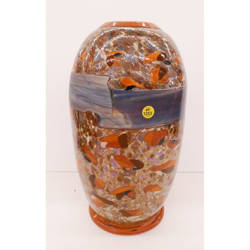 LaChaussee Hand Blown Studio Glass Vase- 15''