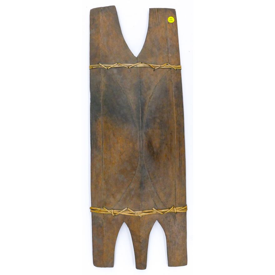 Old Ifugao Philippines Wood War Shield 30''x11''