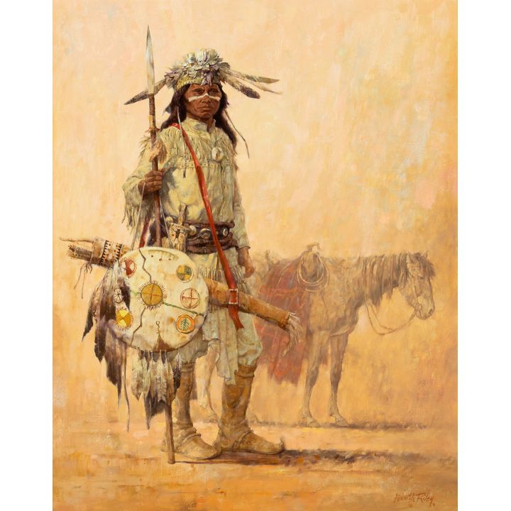 Kenneth Riley (1919 -2015), Chiricahua Warrior, 1979