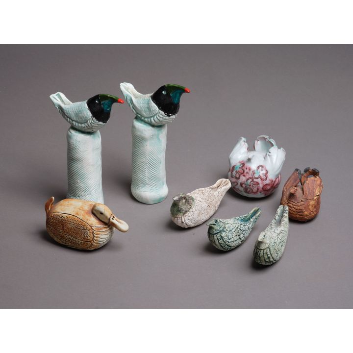 Rosemarie Brittain - Group of eight assorted ceramic birds