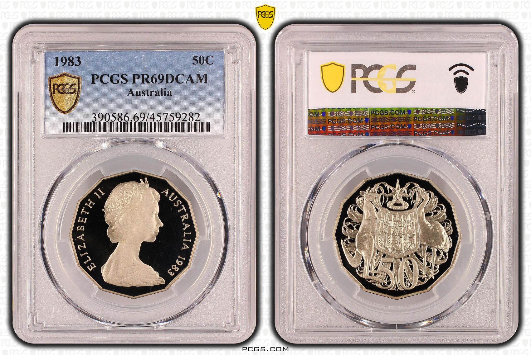 Fifty Cent, 1983, PCGS PR69DCAM