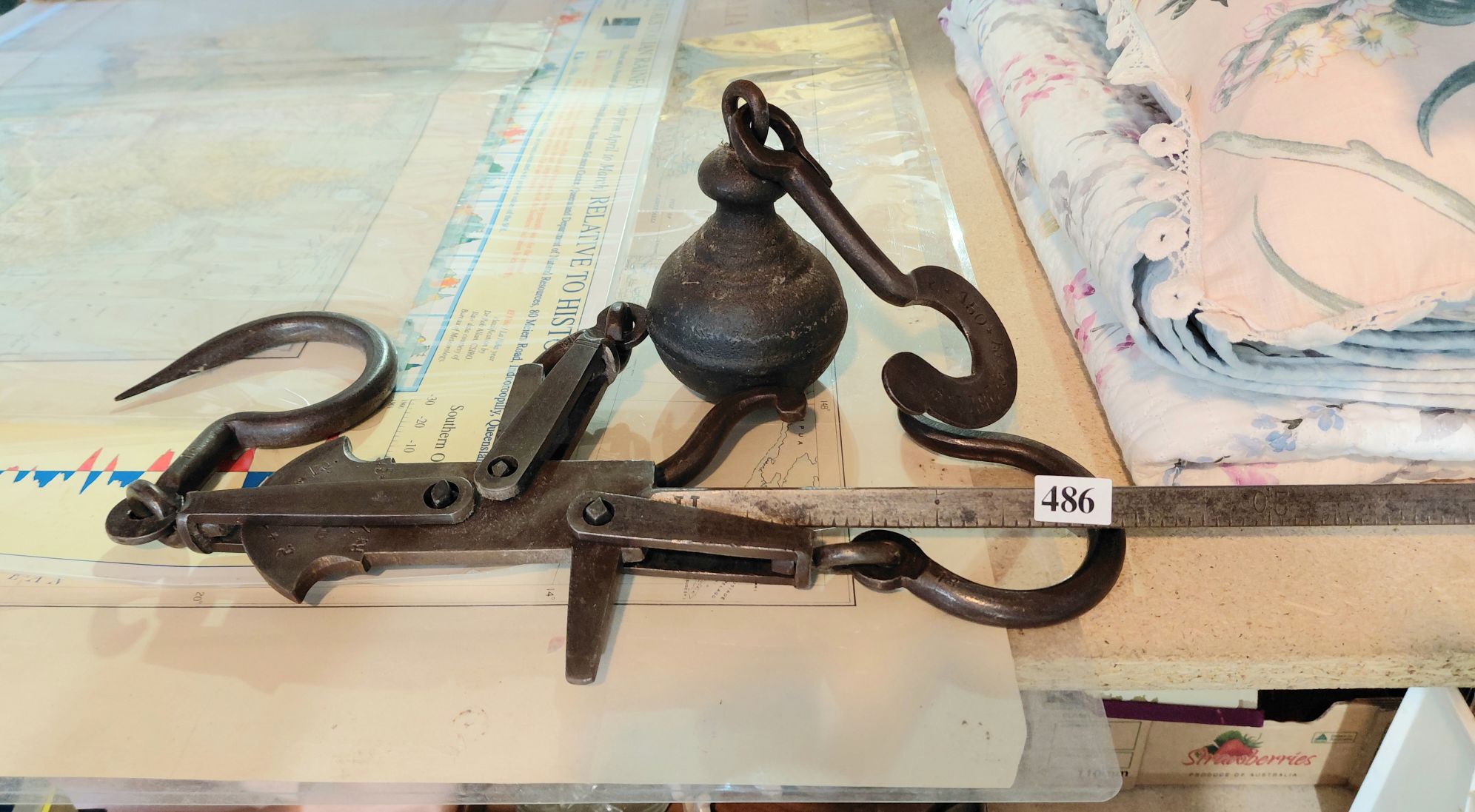 ANTIQUE IRON BALANCE SCALES