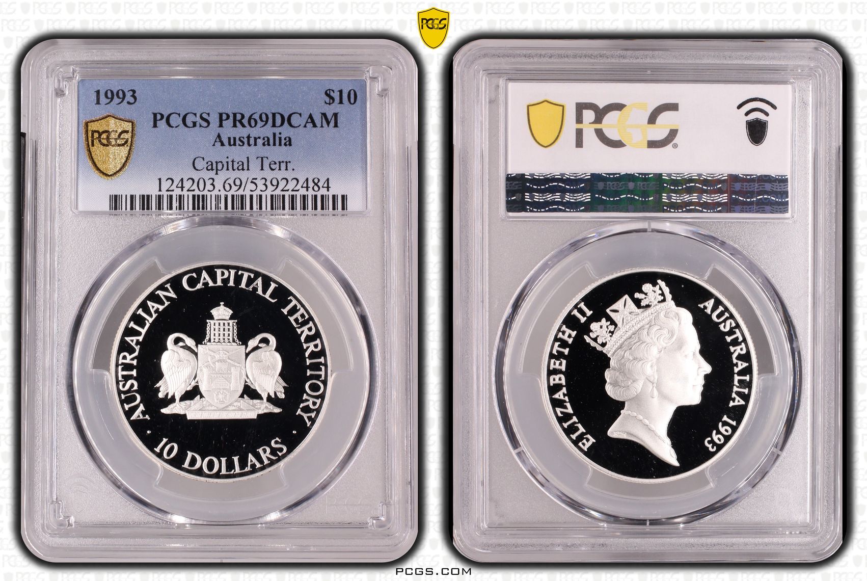 Capital Terr., Ten Dollar, 1993, PCGS PR69DCAM