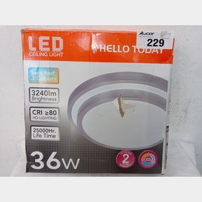 40CM CEILING LIGHT - DOUBLE SILVER - 36W -