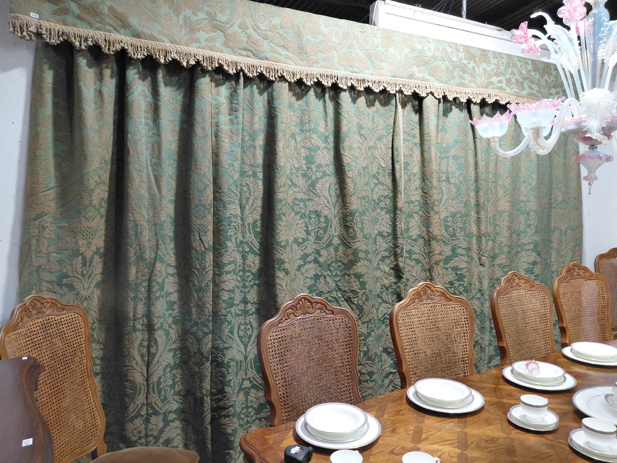 Vintage Silk On Silk Curtains