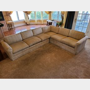 Mid Century Sectional Sofa - Reversible Cushions