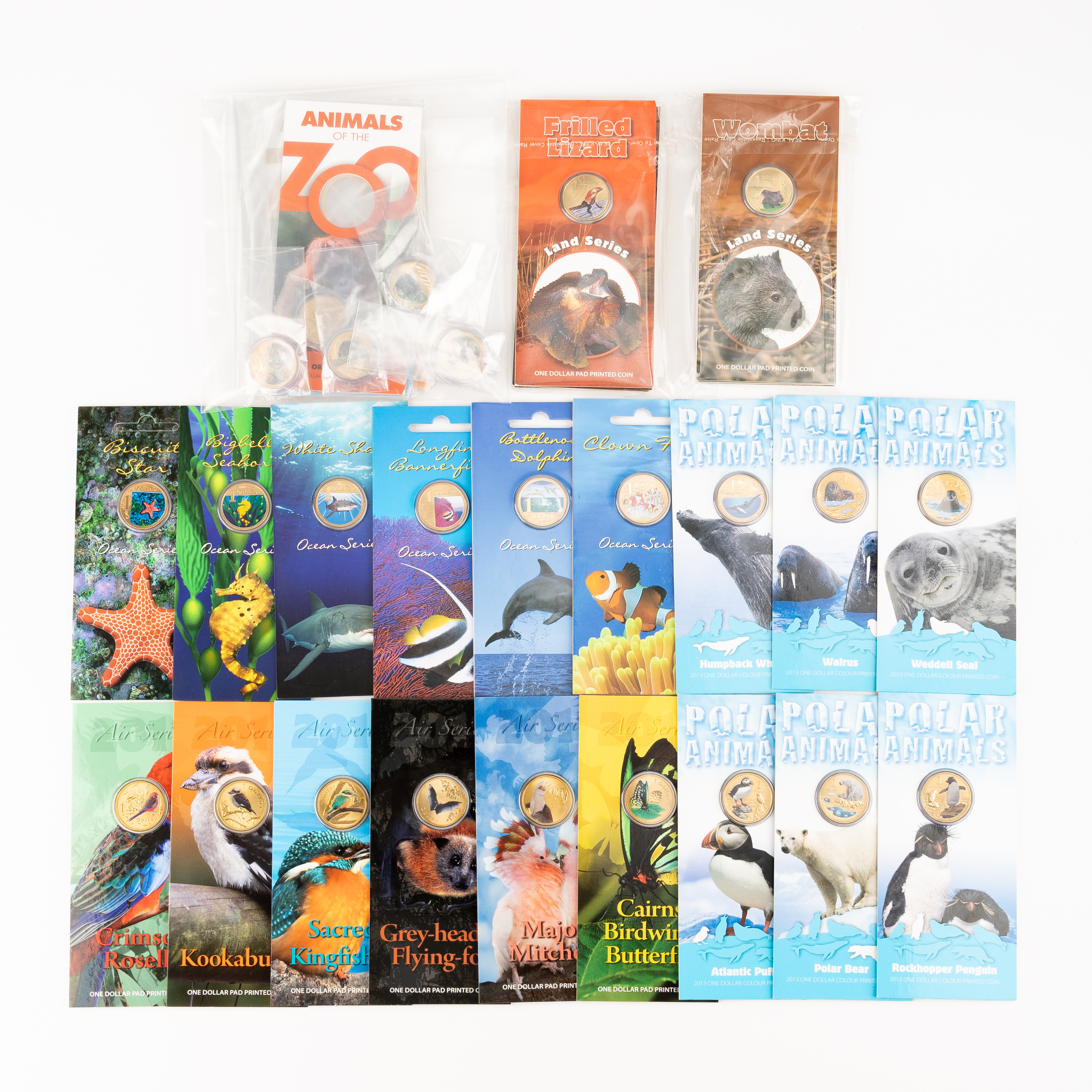 Elizabeth II, RAM - Ocean Series to Polar Animals, One Dollar, 2006 - 2013, UNC
