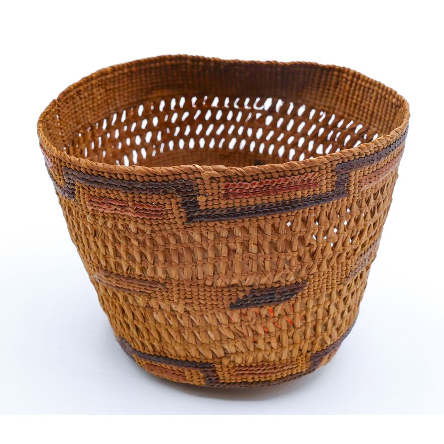 Old Tlingit Imbricated Small Indian Basket 2.75'' - Two small tears
