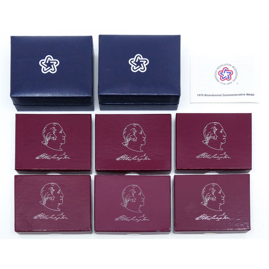 Box 8pc US Silver Comm. Halves & Medals - .900 Silver (6) and .925 Silver (2)