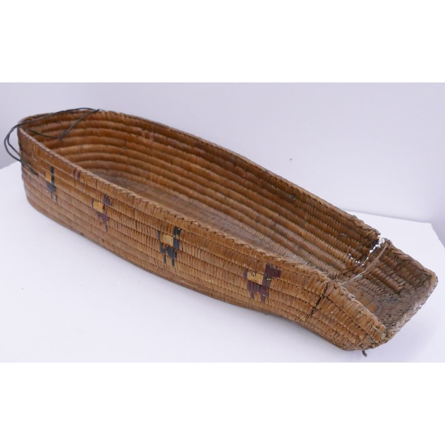 Old Thompson River Indian Basket Papoose- old repair- 30''
