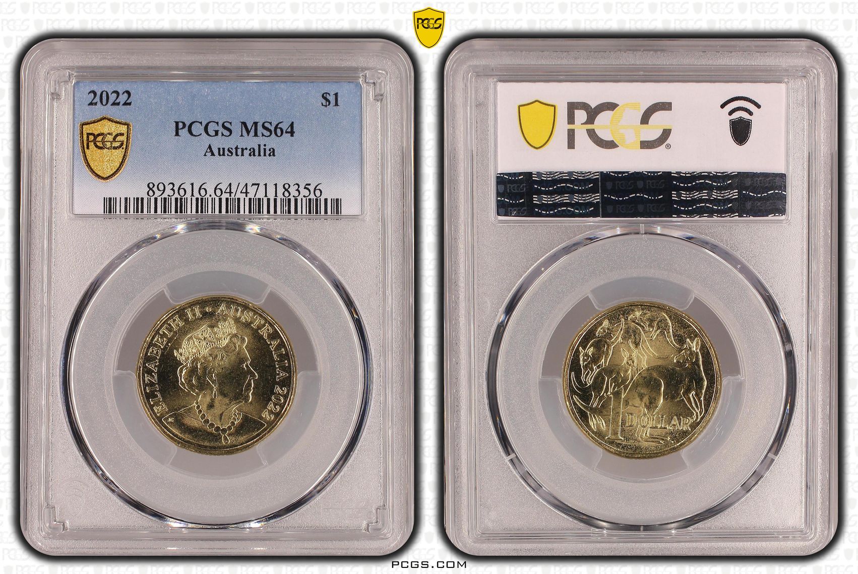 Elizabeth II, One Dollar, 2022, PCGS MS64