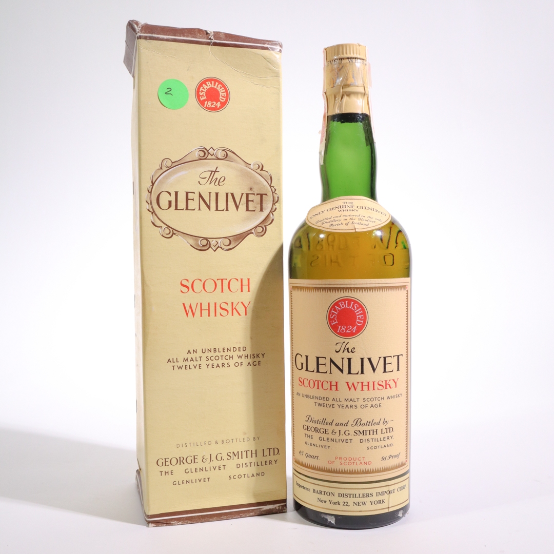 Glenlivet 12 Year Scotch (4/5 Quart) | Unicorn Auctions