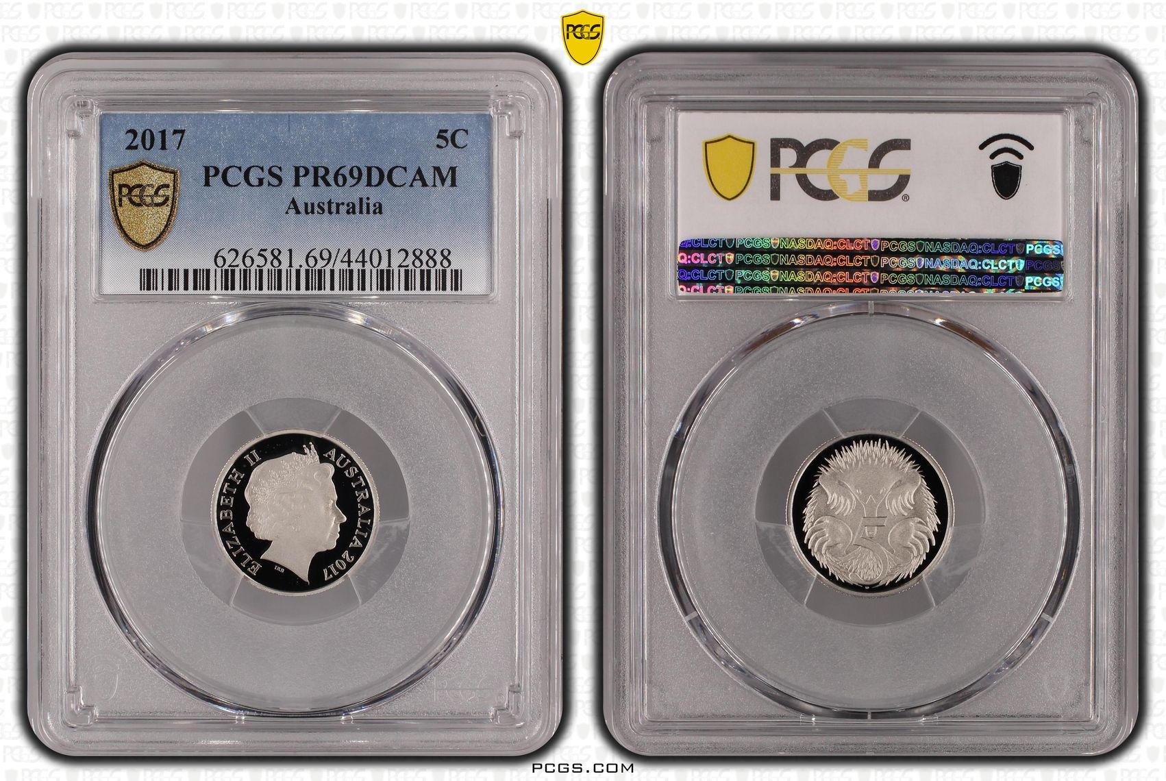 Elizabeth II, Five Cent, 2017, PCGS PR69DCAM