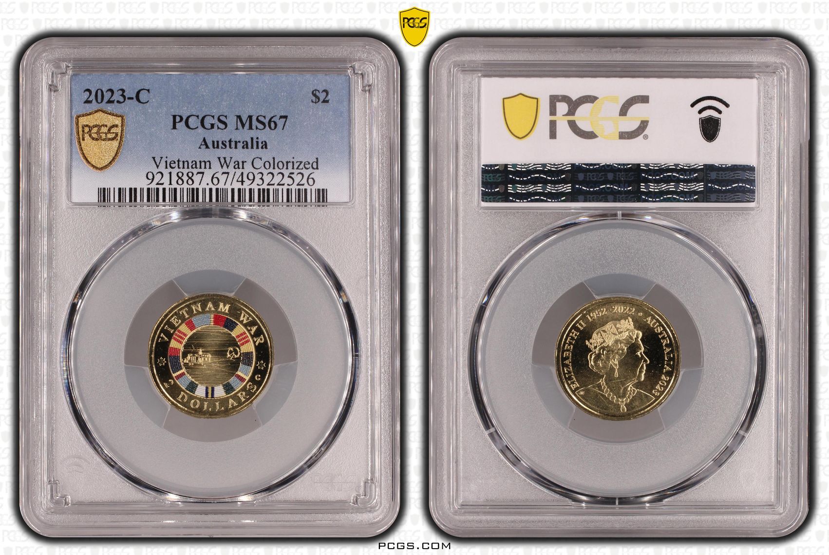 Vietnam War Colourised, Two Dollar, 2023-C, PCGS MS67